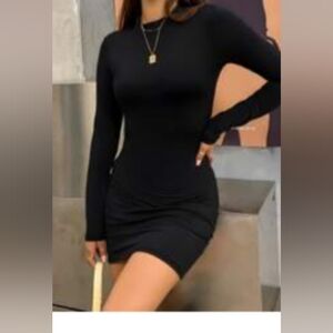 Long Sleeve Little Black Dress ( never worn)SHEIN This dress is SO FLATTERING ❗